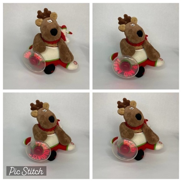 HALLMARK Rodney Reindeer Polar Parcel Service Airplane Sound Lights Motion Works - Picture 6 of 17